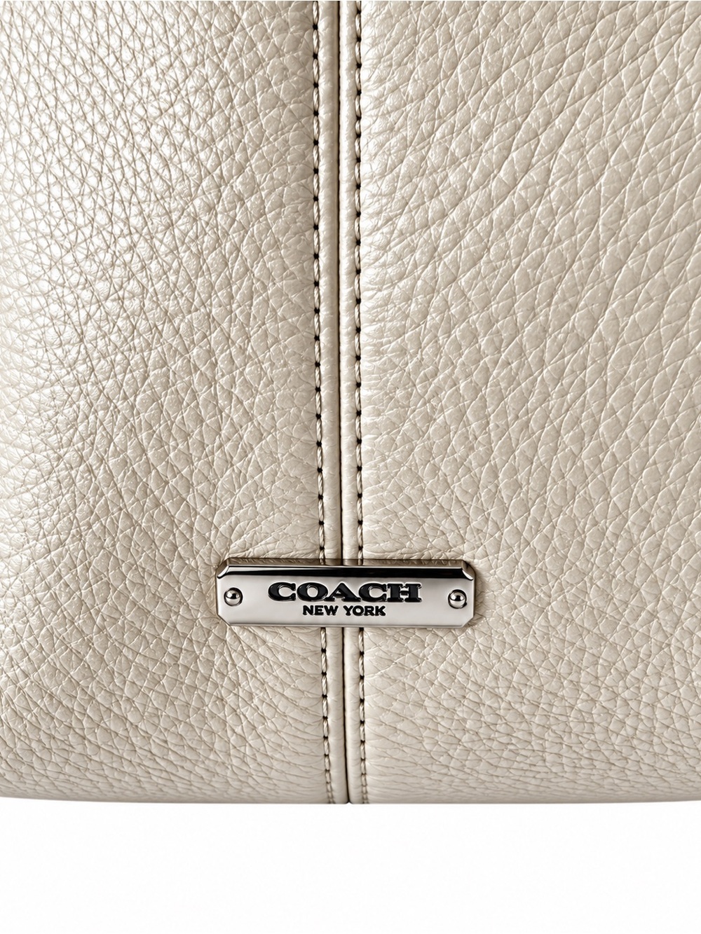 Coach Pebbled Leather Hobo Bag in Light Chalk - Picture 3 of 4
